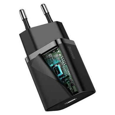 Мережевий зарядний пристрій Baseus Super Si Quick Charger (20W) CCSUP-B — Black