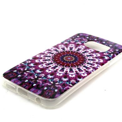 Силиконовая накладка Deexe Life Style для Samsung Galaxy S6 edge (G925) - Mandala Flower