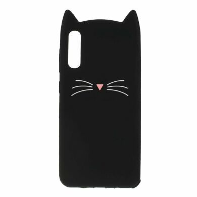 Силиконовый (TPU) чехол Deexe Cat 3D Series для Samsung Galaxy A50 (A505) - Black