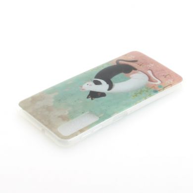 Силіконовий (TPU) чохол Deexe Life Style для Samsung Galaxy A7 2018 (A750), Hugging Cats