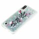 Силиконовый (TPU) чехол Deexe Liquid Glitter для Samsung Galaxy A10 (A105) - SMILE Pattern