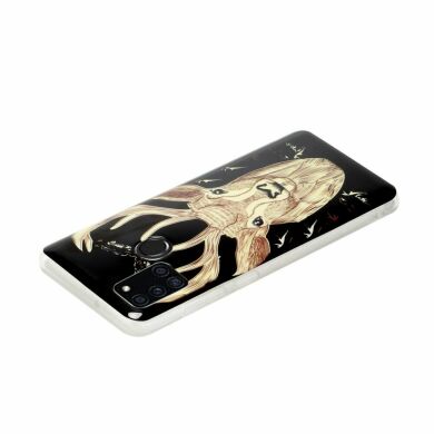 Силиконовый (TPU) чехол Deexe LumiCase для Samsung Galaxy A21s (A217) - Elk Pattern