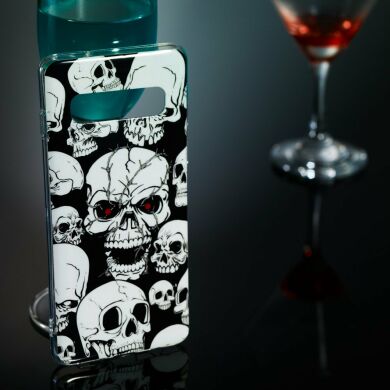 Силіконовий (TPU) чохол Deexe LumiCase для Samsung Galaxy S10 (G973) - Cool Skulls
