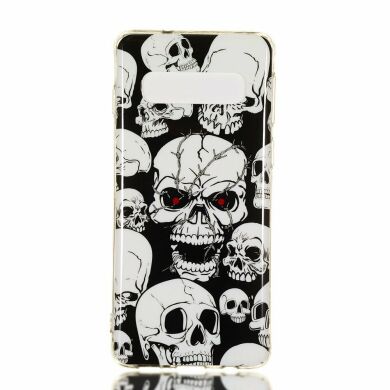 Силіконовий (TPU) чохол Deexe LumiCase для Samsung Galaxy S10 (G973) - Cool Skulls