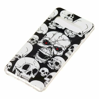 Силіконовий (TPU) чохол Deexe LumiCase для Samsung Galaxy S10 (G973) - Cool Skulls