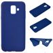Силиконовый (TPU) чехол Deexe Matte Case для Samsung Galaxy A6 2018 (A600) - Dark Blue. Фото 1 из 7