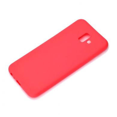 Силиконовый (TPU) чехол Deexe Matte Case для Samsung Galaxy J6+ (J610) - Red