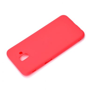 Силиконовый (TPU) чехол Deexe Matte Case для Samsung Galaxy J6+ (J610) - Red