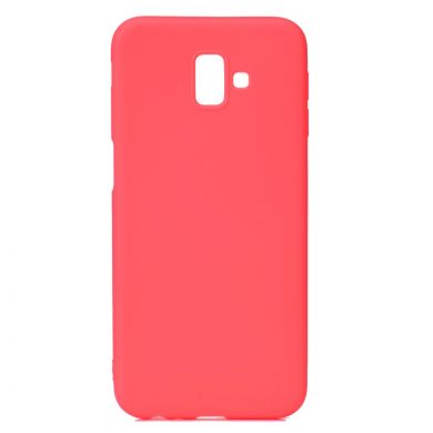 Силиконовый (TPU) чехол Deexe Matte Case для Samsung Galaxy J6+ (J610) - Red