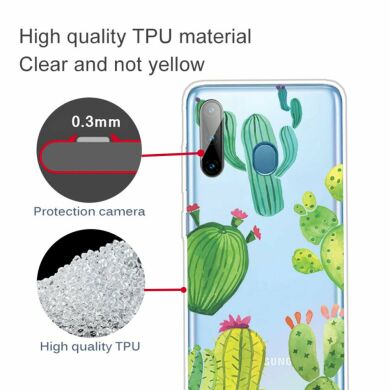Силіконовий (TPU) чохол Deexe Pretty Glossy для Samsung Galaxy A11 (A115) / Galaxy M11 (M115) - Cactus