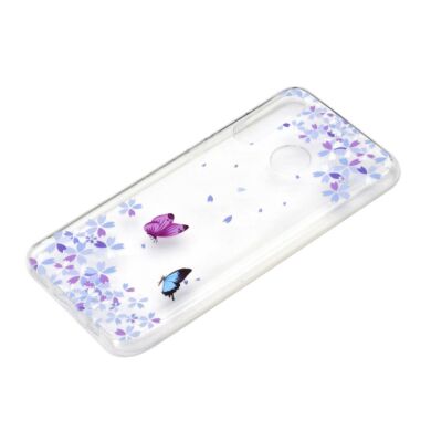 Силиконовый (TPU) чехол Deexe Pretty Glossy для Samsung Galaxy A20s (A207) - Butterflies