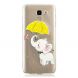Силиконовый (TPU) чехол Deexe Pretty Glossy для Samsung Galaxy J6 2018 (J600) - Elephant Holding an Umbrella. Фото 1 из 7
