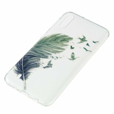 Силиконовый (TPU) чехол Deexe Pretty Glossy для Samsung Galaxy M10 (M105) - Feather and Bird
