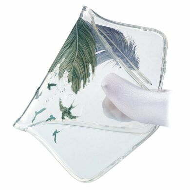 Силиконовый (TPU) чехол Deexe Pretty Glossy для Samsung Galaxy M10 (M105) - Feather and Bird