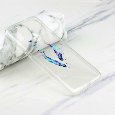Силиконовый (TPU) чехол Deexe Pretty Glossy для Samsung Galaxy M11 (M115) - Feather and Bird