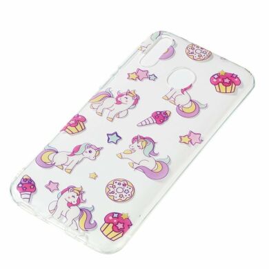 Силіконовий (TPU) чохол Deexe Pretty Glossy для Samsung Galaxy M20 (M205) - Unicorn and Desserts