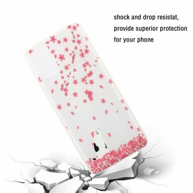 Силиконовый (TPU) чехол Deexe Pretty Glossy для Samsung Galaxy S20 Ultra (G988) - Cat and Floret