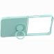Силиконовый (TPU) чехол с кольцом Deexe Color Shell (FF) для Samsung Galaxy Flip 8 - Sky Blue. Фото 3 из 5