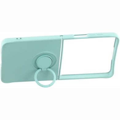 Силиконовый (TPU) чехол с кольцом Deexe Color Shell (FF) для Samsung Galaxy Flip 8 - Sky Blue