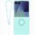 Силиконовый (TPU) чехол с кольцом Deexe Color Shell (FF) для Samsung Galaxy Flip 8 - Sky Blue