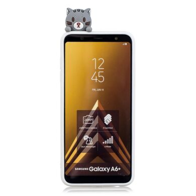 Силіконовий (TPU) чохол UniCase 3D Cartoon Pattern для Samsung Galaxy A6+ 2018 (A605), Cat