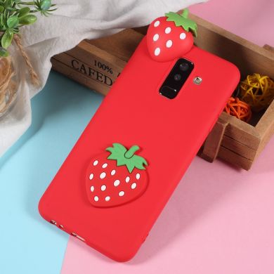 Силиконовый (TPU) чехол UniCase 3D Pattern для Samsung Galaxy A6+ 2018 (A605) - Strawberry Pattern