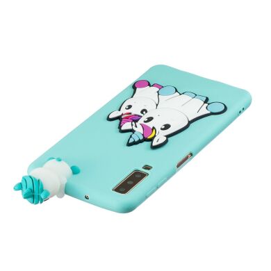 Силиконовый (TPU) чехол UniCase 3D Pattern для Samsung Galaxy A7 2018 (A750) - Two Unicorns