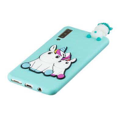 Силиконовый (TPU) чехол UniCase 3D Pattern для Samsung Galaxy A7 2018 (A750) - Two Unicorns