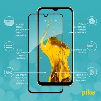 Захисне скло Piko Full Glue для Samsung Galaxy A14 (А145) - Black