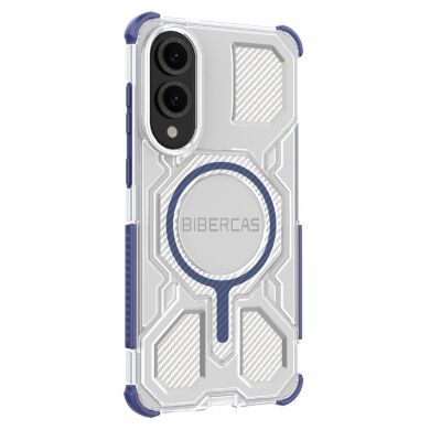 Защитный чехол Deexe Clear Bibercas для Samsung Galaxy S25 Edge (S937) - Blue