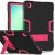 Защитный чехол Deexe Color Kickstand для Samsung Galaxy Tab A11 Plus (X230/236) - Black / Rose