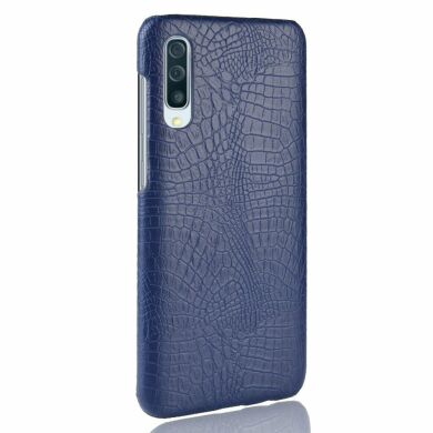 Захисний чохол Deexe Croco Style для Samsung Galaxy A50 (A505) - Dark Blue
