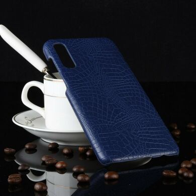 Захисний чохол Deexe Croco Style для Samsung Galaxy A50 (A505) - Dark Blue