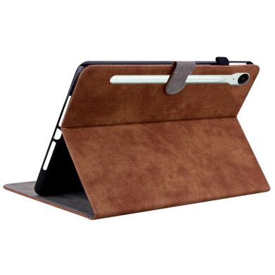 Защитный чехол Deexe Cute Tiger для Samsung Galaxy Tab S11 (X730/X736) - Brown