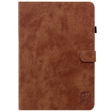 Защитный чехол Deexe Cute Tiger для Samsung Galaxy Tab S11 (X730/X736) - Brown