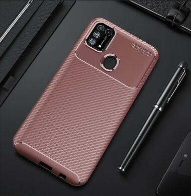 Защитный чехол Deexe Fusion для Samsung Galaxy M31 (M315) - Brown