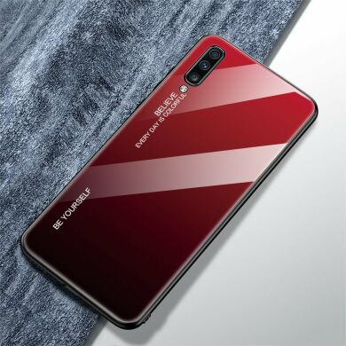 Захисний чохол Deexe Gradient Color для Samsung Galaxy A70 (A705) - Red / Black