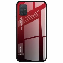 Защитный чехол Deexe Gradient Color для Samsung Galaxy A71 (A715) - Red / Black
