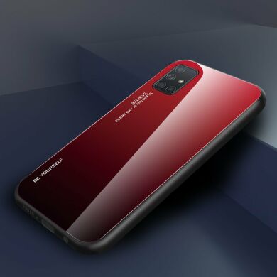 Захисний чохол Deexe Gradient Color для Samsung Galaxy A71 (A715) - Red / Black