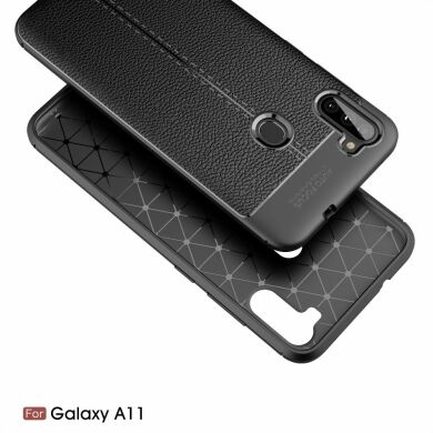 Захисний чохол Deexe Leather Cover для Samsung Galaxy A11 (A115) - Black