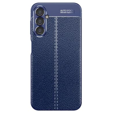 Защитный чехол Deexe Leather Cover для Samsung Galaxy A14 (А145) - Blue