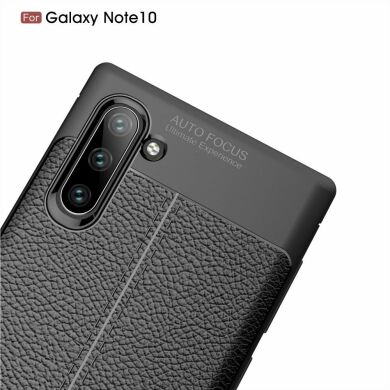 Защитный чехол Deexe Leather Cover для Samsung Galaxy Note 10 (N970) - Red