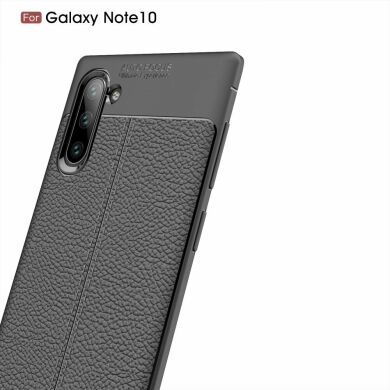 Захисний чохол Deexe Leather Cover для Samsung Galaxy Note 10 - Black