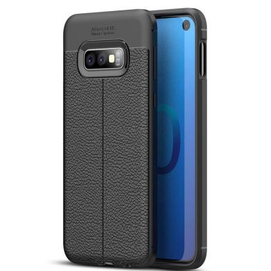 Защитный чехол Deexe Leather Cover для Samsung Galaxy S10e - Black