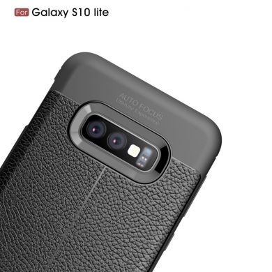Защитный чехол Deexe Leather Cover для Samsung Galaxy S10e - Black