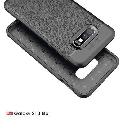 Защитный чехол Deexe Leather Cover для Samsung Galaxy S10e - Grey