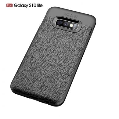 Защитный чехол Deexe Leather Cover для Samsung Galaxy S10e - Black