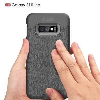 Захисний чохол Deexe Leather Cover для Samsung Galaxy S10e - Grey