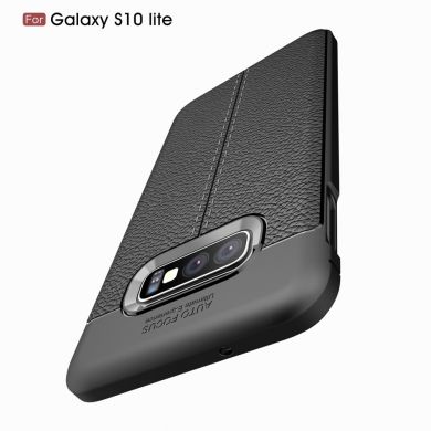 Защитный чехол Deexe Leather Cover для Samsung Galaxy S10e - Black