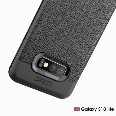 Защитный чехол Deexe Leather Cover для Samsung Galaxy S10e - Black